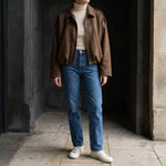 Renna Suede Bomber Jacket