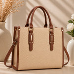 Amara | Woven-Texture Satchel Handbag