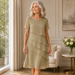Linda | Robe élégante à volants fluides