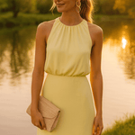 Laluna | Robe Midi Élégante Drapée