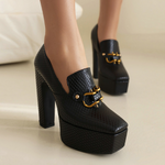 Milano Leather Platform Pumps