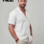 KZZ New Summer Men's Openwork Shirt