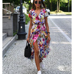 Julia | Robe Midi Cache-Cœur Florale