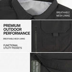 KZZ Men's American-Style Solid Color Shirt