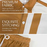 KZZ Men's Two-Piece Loungewear Set: Color-Block Printed Short-Sleeve Top and Long Pants