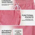 KZZ Men's Solid Patched Drawstring Waist Shorts