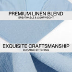 KZZ Men's V Neck Linen Shirt Casual Loose Fit Long Sleeve Top