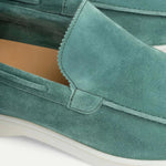 Classico | Mocassino Camoscio — Azzurro Brillante