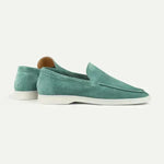 Classico | Mocassino Camoscio — Azzurro Brillante