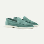 Classico | Mocassino Camoscio — Azzurro Brillante