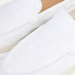 Classico | Mocassino Camoscio — Bianco Perla