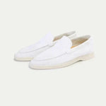 Classico | Mocassino Camoscio — Bianco Perla