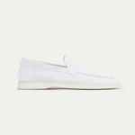 Classico | Mocassino Camoscio — Bianco Perla