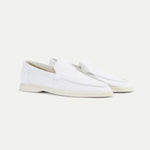 Classico | Mocassino Camoscio — Bianco Perla