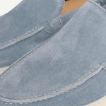 Classico | Mocassino Camoscio — Celeste