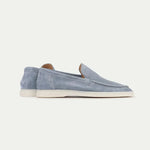 Classico | Mocassino Camoscio — Celeste