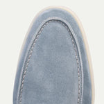 Classico | Mocassino Camoscio — Celeste