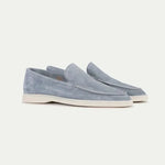 Classico | Mocassino Camoscio — Celeste