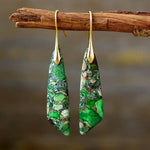 Natural Stone Drop Earrings
