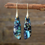 Natural Stone Drop Earrings