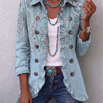 Emilia | Vintage Paisley Jacket with Ruffles