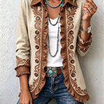 Alejandra | Vintage Floral Bohemian Jacket with Ruffles