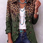 Beatriz | Leopard Print Blazer with Ruffles