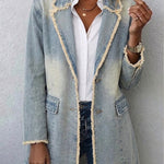 Dionne™ | Vintage-Style Oversized Blazer with Raw Edges