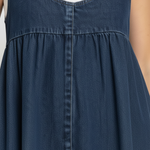 Karen | Vintage Washed Denim Maxi Dress with Soft Cotton Touch