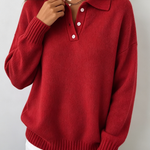 Marvelle™ | Chic Polo Hooded Knit Sweater
