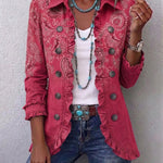 Anouk™ | Vintage Paisley Print Ruffled Jacket