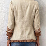 Alejandra | Vintage Floral Bohemian Jacket with Ruffles