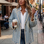 Dionne™ | Vintage-Style Oversized Blazer with Raw Edges