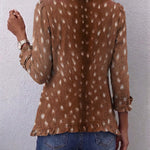 Nolinda™ | Bohemian Animal-Print Ruffled Jacket