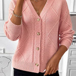 Joyce | Vintage Cable Knit Button Cardigan