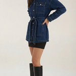 Alice denim jacket with adjustable belt