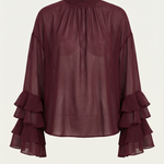 Alma Mock Neck Top - Sheer