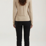 Long-sleeved knit top with Barbara-style slits