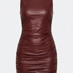 Bernice Faux Leather Mini Dress