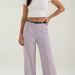 Bertha Wide-Legged Fabric Trousers