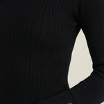 'Beth' turtleneck sweater with textured lace cuffs