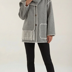 Catherine jacket with contrasting scarf