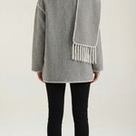 Catherine jacket with contrasting scarf