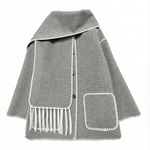 Catherine jacket with contrasting scarf