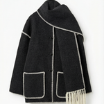 Catherine jacket with contrasting scarf