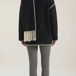 Catherine jacket with contrasting scarf