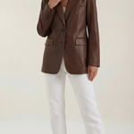 Catherine Oversized Leather Blazer