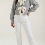 Cynthia Knitted Sweater with Bow Detail