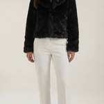 Black Faux Leather Debra Jacket