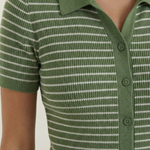 Edith Striped Polo Top